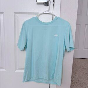 Teal Blue-Green Skechers T-Shirt Pastel Size L Large